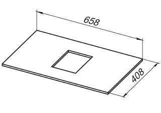 Столешница под раковину Allen Brau Priority 70 1.31009.B Бежевая